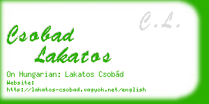 csobad lakatos business card