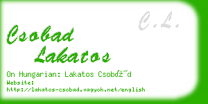 csobad lakatos business card